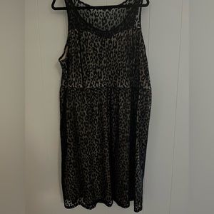 Lace Overlay Black Dress